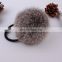 Factory wholesale baby elastic hair rubber bands with fur ball for girls and women