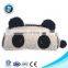 Top selling Low MOQ pencil bag with zip custom fashion cute plush panda wholesale pencil case