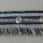 New fashion silver lurex eyelet tassel lace trim