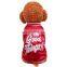 cat Dog Clothes Embroidered silk red cotton jacket letter baseball Pet puppy apparel