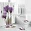 i@home daffodil 4 piece water resistant shower curtain set custom bath print with non-slip rugs