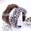 Wholesale Custom woman Girls Hair Accessories Plaid Mink Fur Fabric Hairband Leopard Dot Knot Headband Hair band For Women