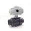 modulation UPVC DN80 AC220V 2ways With On/Off Signal Output Electric Actuator Automatic Motorized Ball Valve 3 inch
