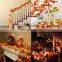Led outdoor garden holiday christmas decoration maple leaf string lights
