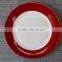 18PCS PORCELAIN DINNERWARE SET WITH RED COLOR BAND