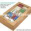 Hot sale packaging gift box wooden tea box with clear lid
