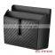 Black Plastic Car Storage Box Phone Holder Multifunction Mobile Phone Storage Box Charging Hole Organizer