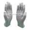 ESD Nylon Carbon White PU Coated Palm Fit Glove / Antistatic Glove / ESD Gloves