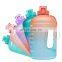 hot selling 5 Gallon 32oz work out protein glitter big capacity BPA free portable poly-clear 24oz fitness bottles