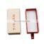 Wholesale custom empty slide paper show case with ribbon handle best for eyelash