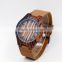 Hot sale cheap wooden watch leather strap watch mens watches natural wooden wrist watch for men or women
