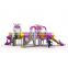 Manufacturer Customizable Slide Playground Children Outdoor Playground Equipment with Climbing Net and Slide for School