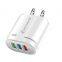 Wholesale Universal 3.0 USB Wall Charger 5V2A 3USB travel fast chargers EU / US Plug for iphone for huawei
