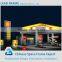 Private custom design prefabricated steel structure space frame gas station canopy
