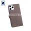 Stylish and Luxury Design Suede Lining Material Anthracite Fitting Genuine Leather Phone Mobile Case Manufacturer