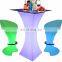 High Quality Modern Led Luminous Bar Table for Coffee Shop Night Club