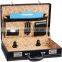 Black Professional Hard Business Briefcase, Locking Laptop Hard side Attache Case,leather laptop storage case