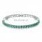 Silver Gold 2mm 4mm Brass Zircon Hip Hop Jewelry Womens Mens Tennis Bracelets