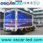 P8 outdoor smd full color led advertising video screen for trucks' side/rear