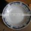 Mid east hot design ceramic deep cut edge plate with flower/lowest price soup plate