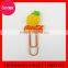 Cute cartoon silicone animal customized coated paper clips