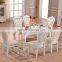 Foshan luxury modern wood 8 seater long narrow dining table and chairs