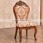 Dining room brown typical and plain dining chairs fabric wood frame dining chairs