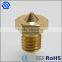 3d printer nozzle, 4 mm brass nozzle for 3d printer, china supplier for 3d printer nozzle