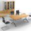 office desk modern meeting table with nickle metal legs