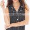 Wholesale Long Sleeveless Soft Sexy Women Polka Dot Rayon Night sleep shirt