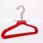 flocked short fancy clothes hanger with shoulder pads