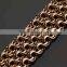 Silver Rose gold plated Unisex Chain "Garibaldi" 8 / 9mm