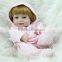 Realistic smile face doll full vinyl body wigs doll 10 inch nimi vinyl doll