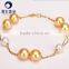 18k gold chain AAA grade cultural pearl Latest Design bracelets for women 2016