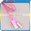 Promotion Pink Braid Micro Phone Usb Charging Cable Data Transfer Cable