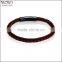 Factory direct wholesale Fashion stainless steel Real leather clasp magnetic bracelet