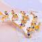 Beauty Snowy X'mas Palm Tree Brooch With Multicolor Rhinestone Snow