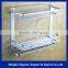 Fashion space aluminum 2 tier Home Wall Towel Shelf Bathroom Washcloths Holder/towel rack with hook