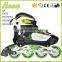 wholesale retractable green metal frame pu wheel roller skate shoes