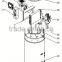Monobloc external coils exchanger 250 300 litre all in one sanitary hot water heat pump