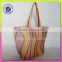 paper straw and polyester material bag irregular vertical stripes