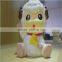 OEM plastic animal coin bank, cute animal money box