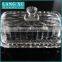 machine made clear crystal square glass butter dish