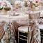 Plain Dyed Pattern 100% Polyester Chiffon Ruffled Wedding Chair Cover Sash with Hood                        
                                                Quality Choice