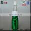 glass cosmetic serum bottle , electroplating green essential oil bottle