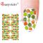 temporary UK clover sticker for fingers green floral nail stickers