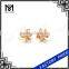 fashion lady jewelry women earrings in champagne cz stone