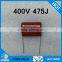 225J 400V metallized polypropylene film Capacitors