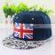 Paypal acceptable UK england flag Snapback hats Cheap Price Custom Your 3D Embroidery Logo,High Quality,Custom Snapback Caps