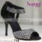Suphini Black Satin Leather hard sole comfortable dance shoes